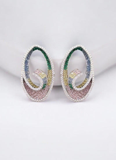 Oval Swirl Earrings