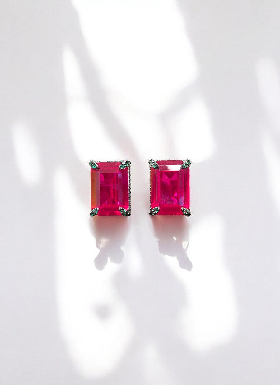 FUSCHIA STUDS