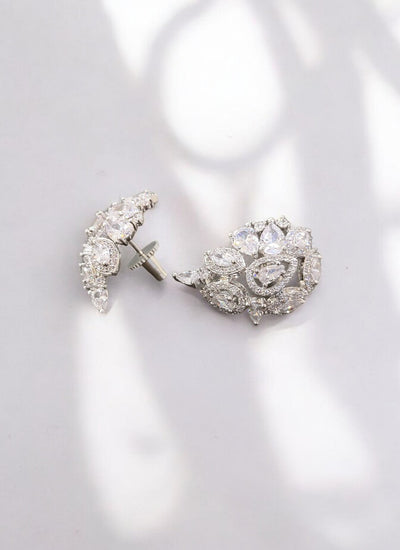 LEAF PEAR CLUSTER STUDS