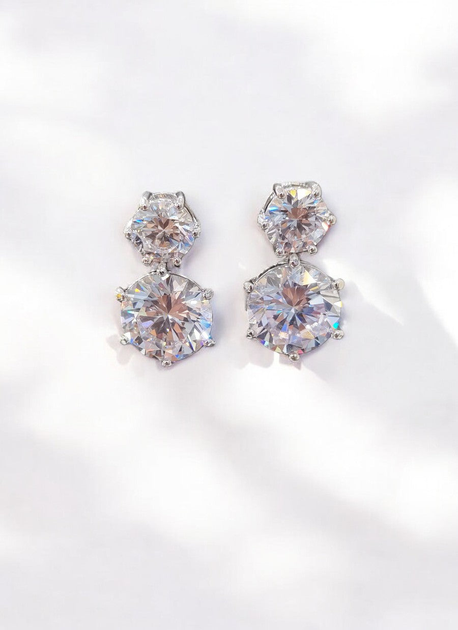 ICONIC DUAL SOLITAIRE EARRINGS