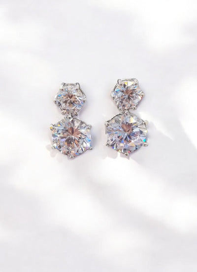 ICONIC DUAL SOLITAIRE EARRINGS