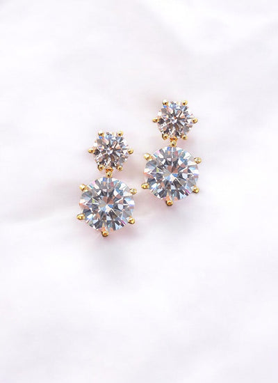 ICONIC DUAL SOLITAIRE EARRINGS