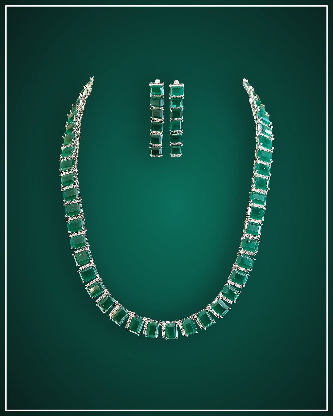 Mirano Emerald Necklace Set