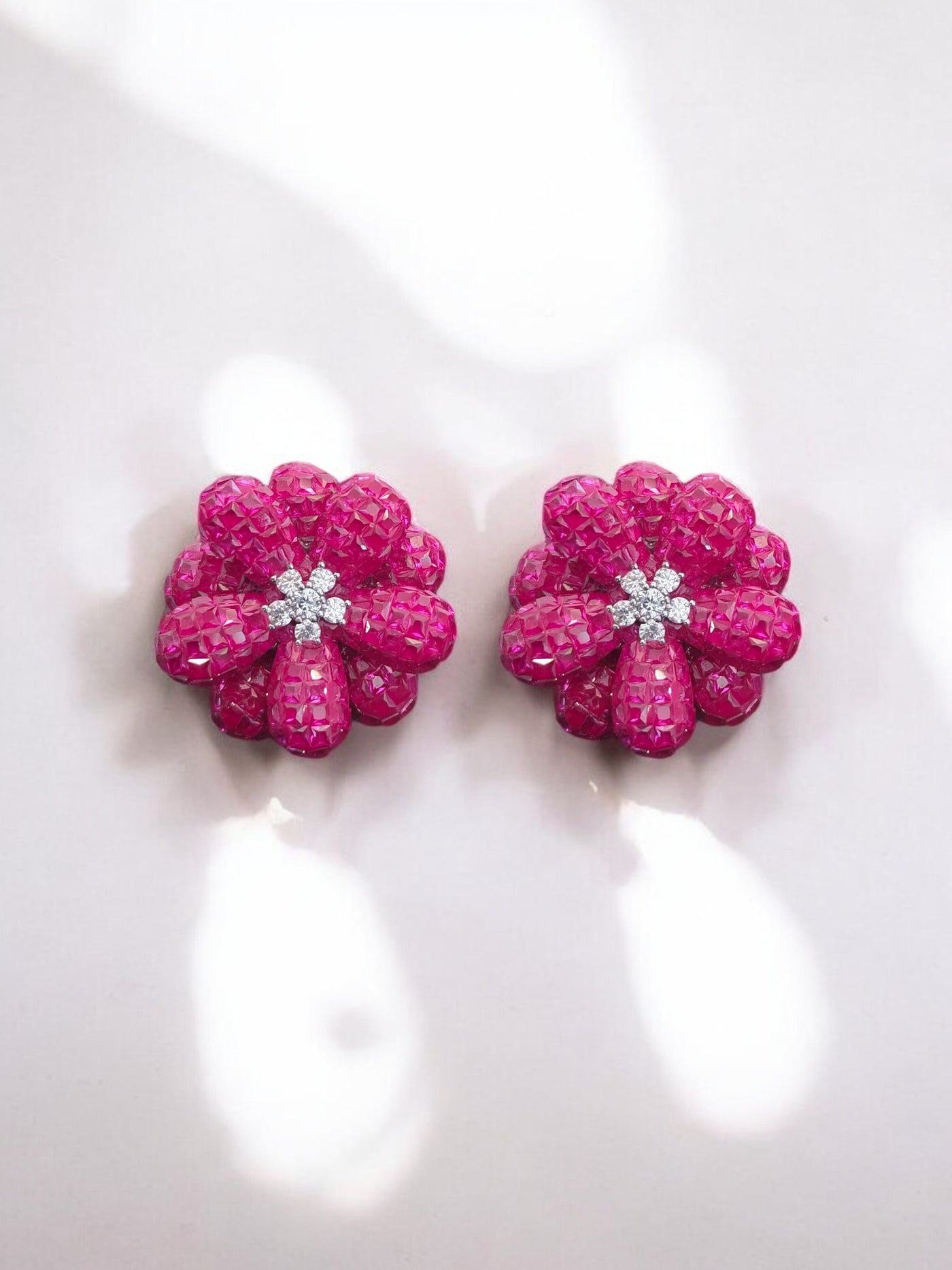 3D floral studs