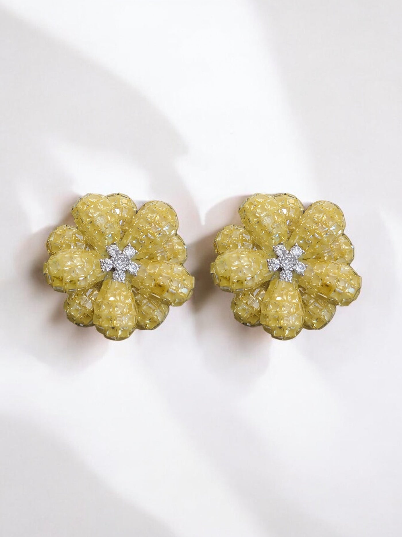 3D floral studs