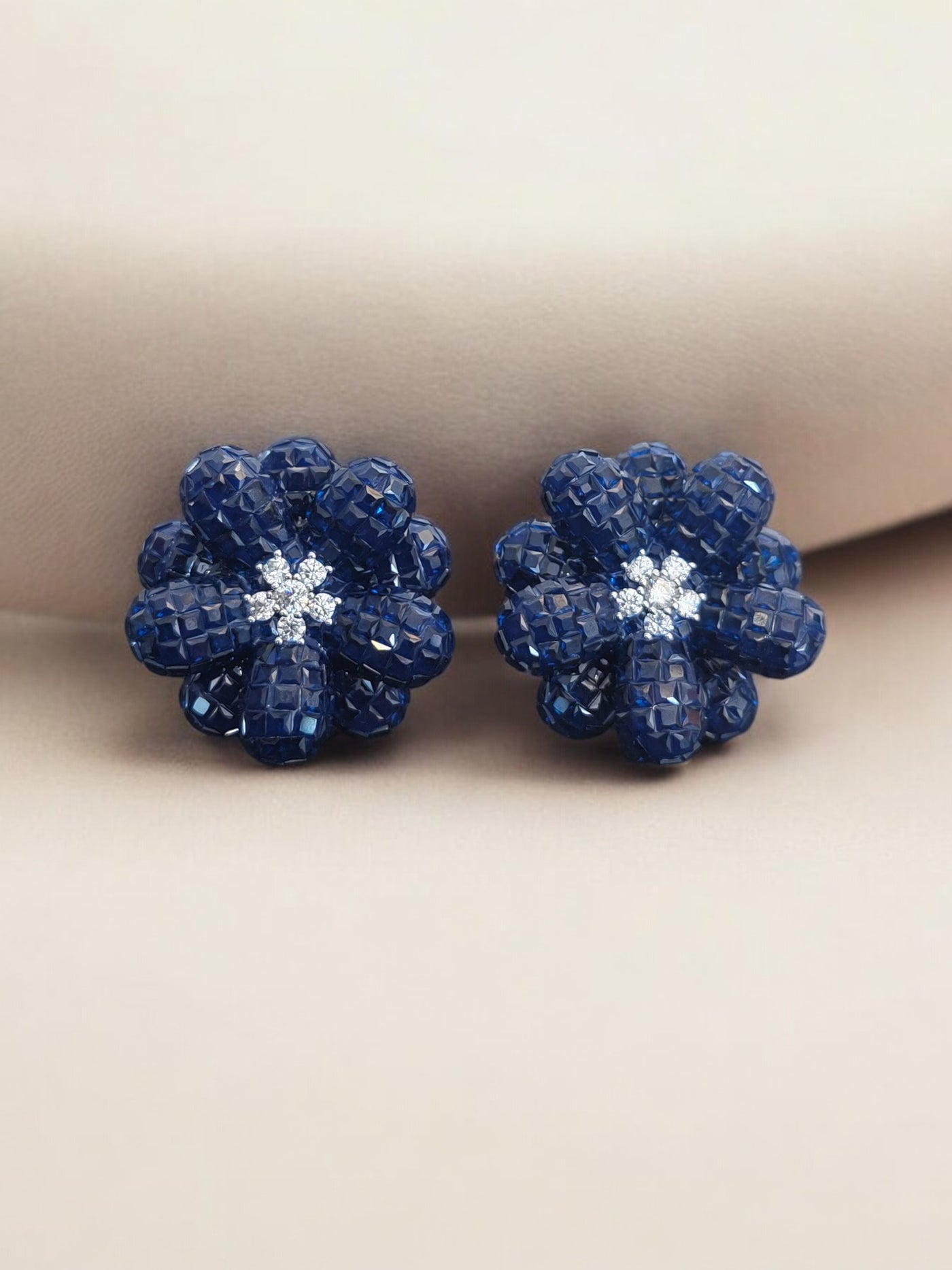 3D floral studs