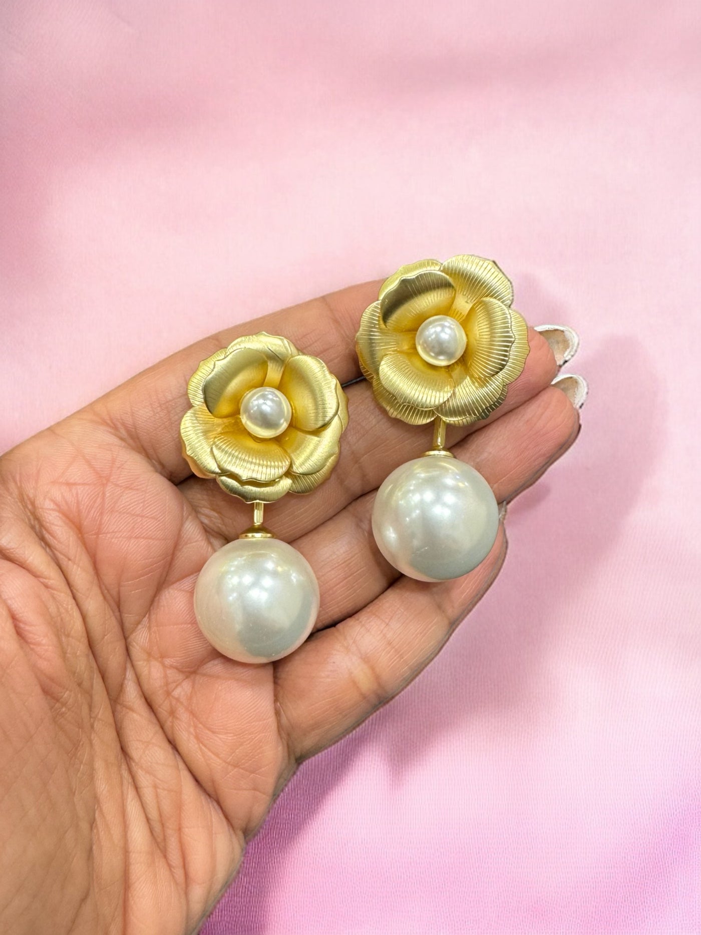 Greek Rose Gold Earrings