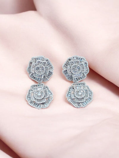 DUAL FLOWER EARRINGS