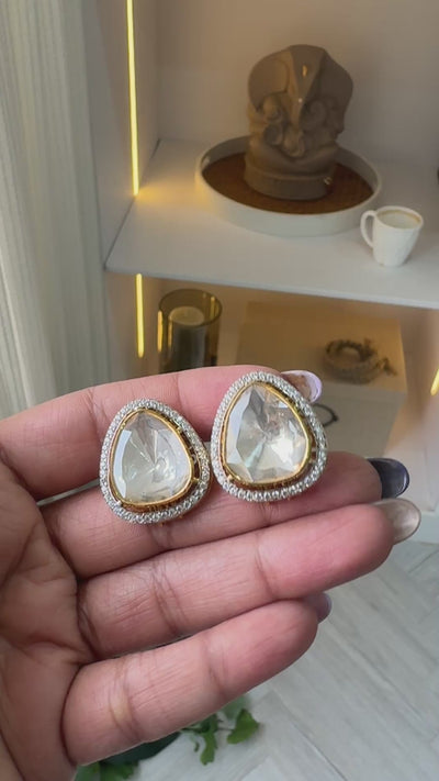 Remi Moissanite Polki Stud's