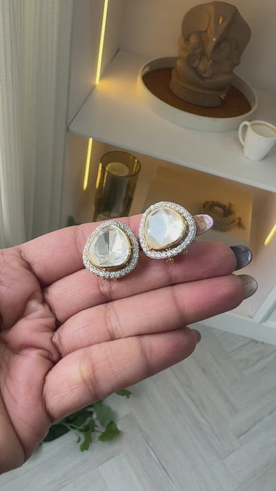Remi Moissanite Polki Stud's
