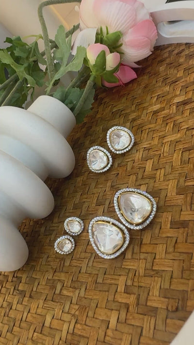 Remi Moissanite Polki Stud's