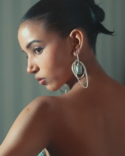 Trellis Diamonte Chandelier Earrings