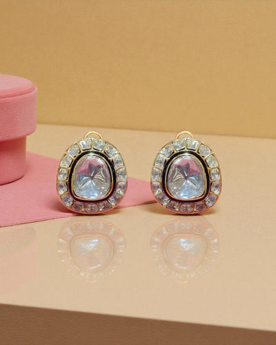 Blush Aura Polki Studs