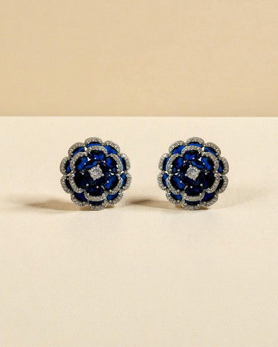 Emerald Bloom Stud Earrings