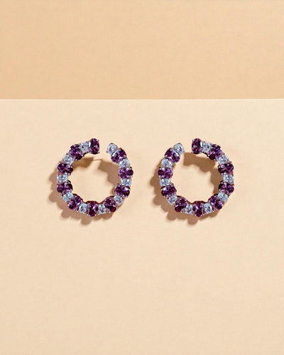 Emerald Circle Elegance Earrings