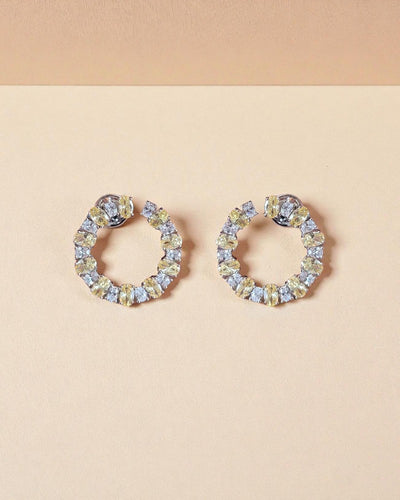 Emerald Circle Elegance Earrings