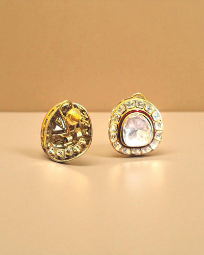 Blush Aura Polki Studs