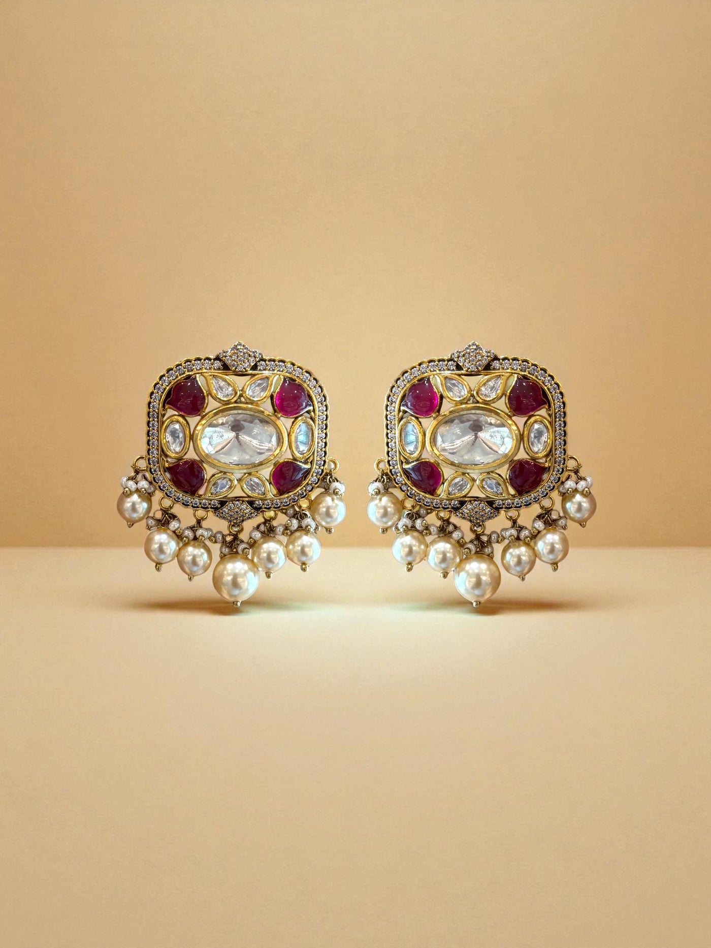 Ruby Pearl Choker Set