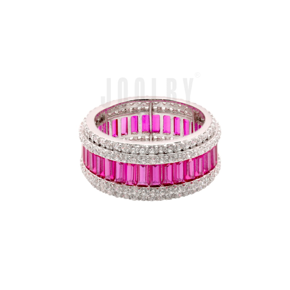 Baguettes And Round Diamonds Eternity Ring