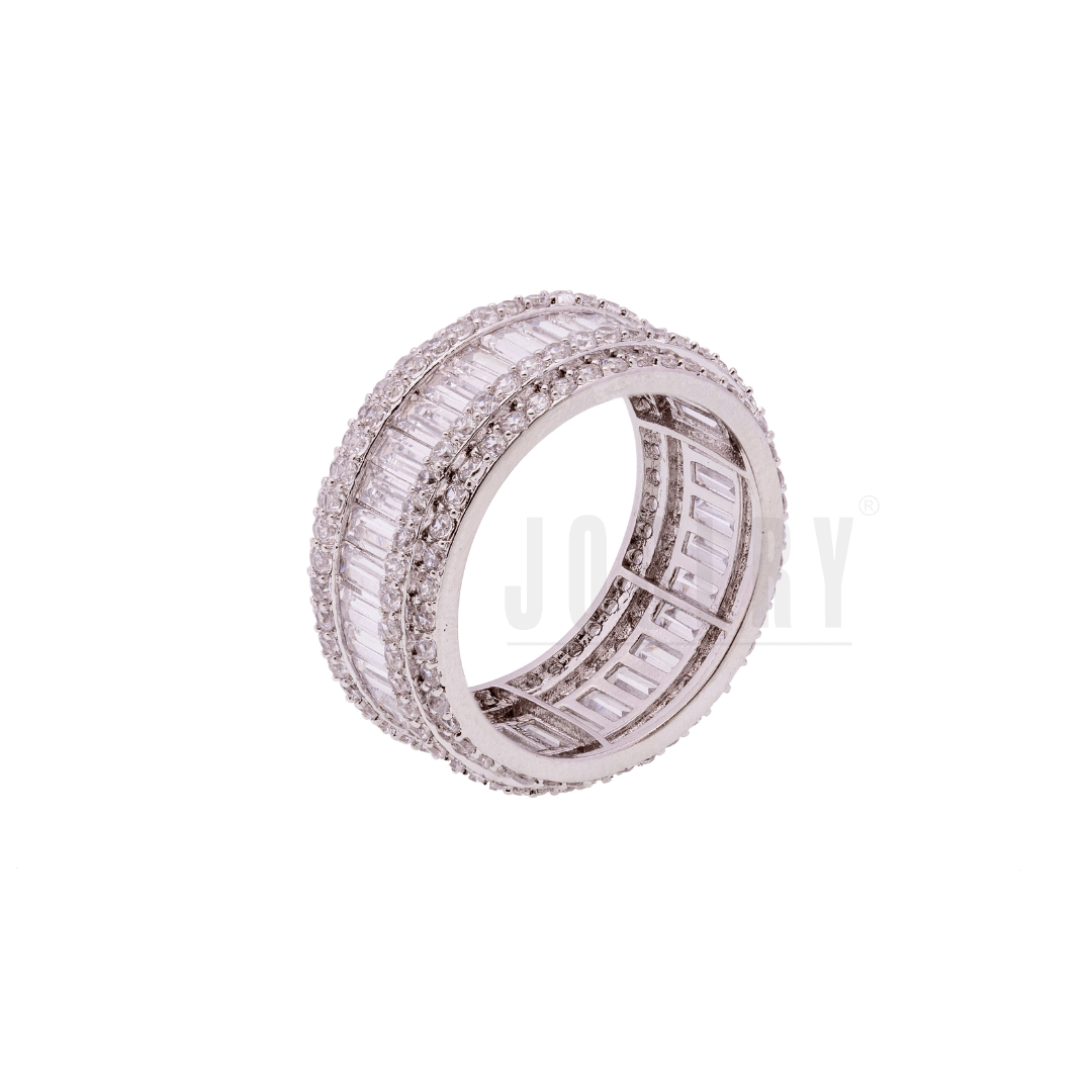 Baguettes And Round Diamonds Eternity Ring