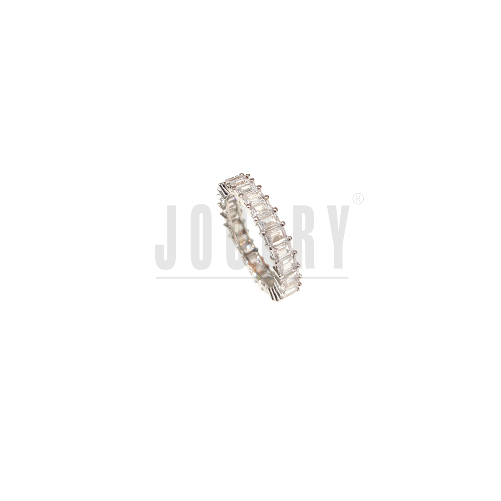 Square Baguette Eternity Band (White)