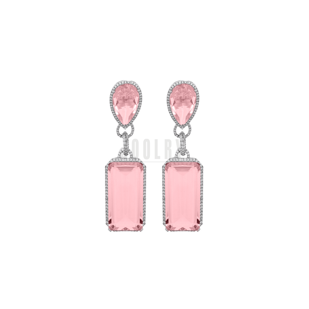 Roseate Pink Statement Earrings