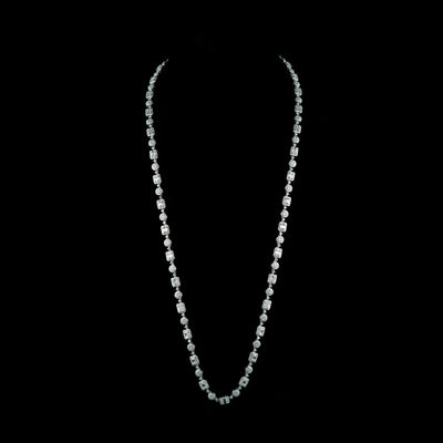 Classic Baguette And Round Diamonte Long Chain