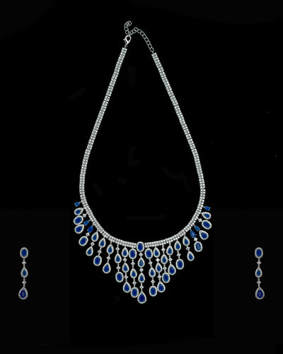 Oval And Drop Shape Necklace Set