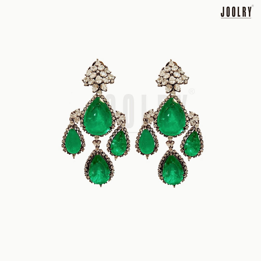 Emerald-Cut Emerald Earrings, 3.75 Carats | M.S. Rau
