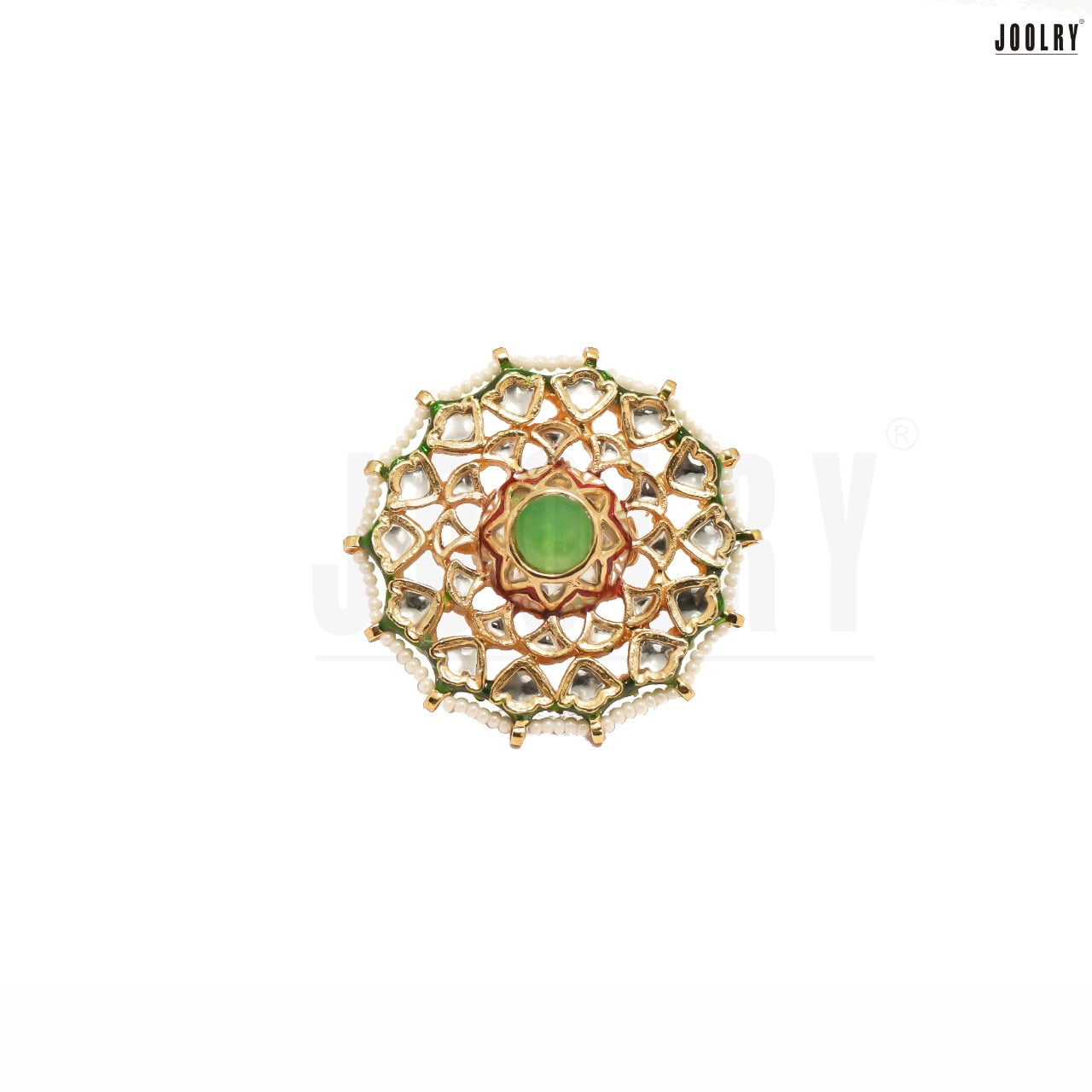 Green Florite Statement Ring