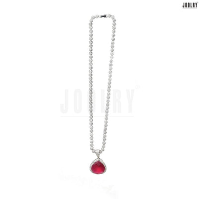 Ruby Drop Necklace Set