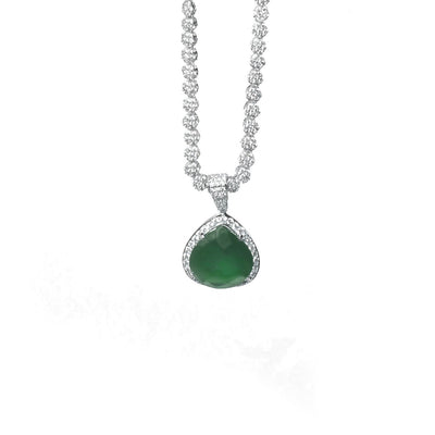 Emerald Drop Necklace Set