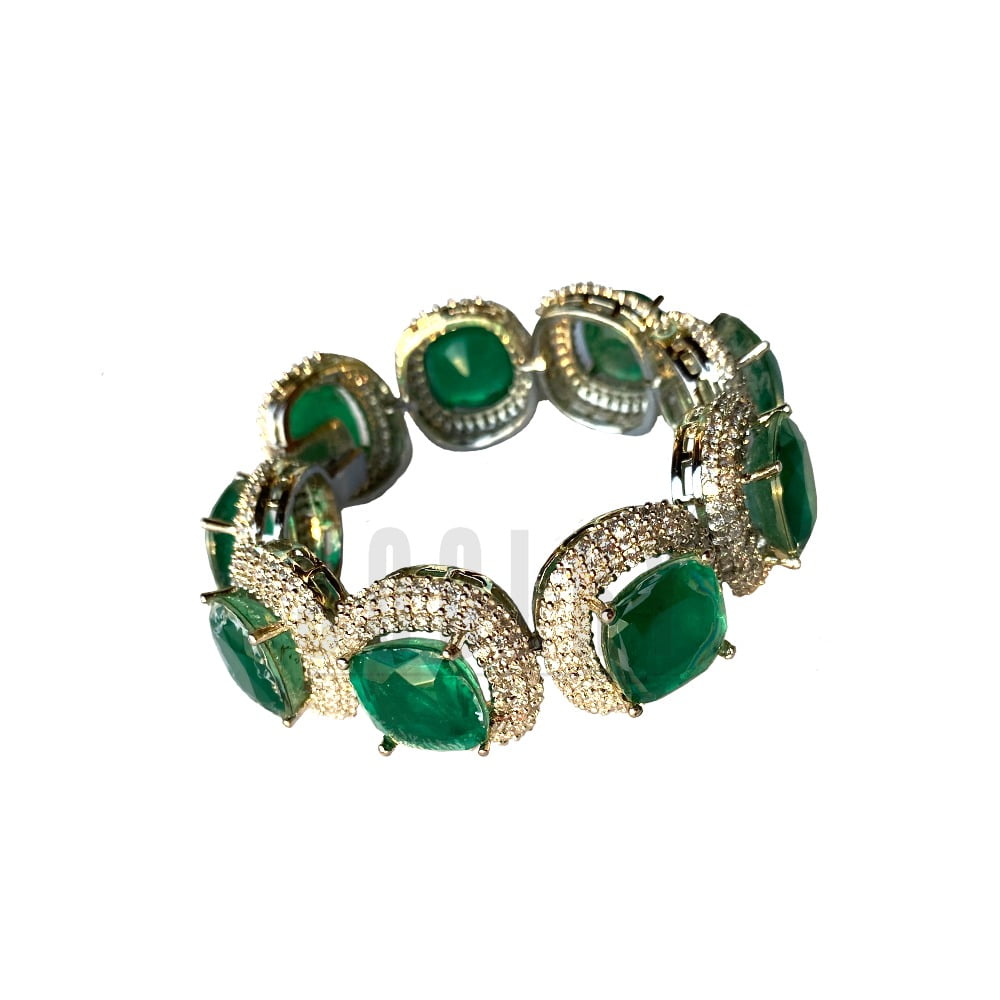 Octagonal stones bracelet