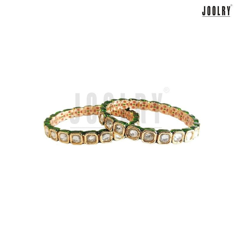 Polki Kundan Bangles (without border) – JoolryIndia