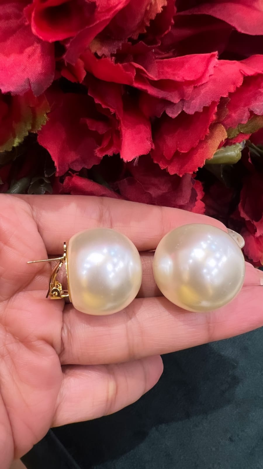 Summer Pearl Earring With Clip 25MM