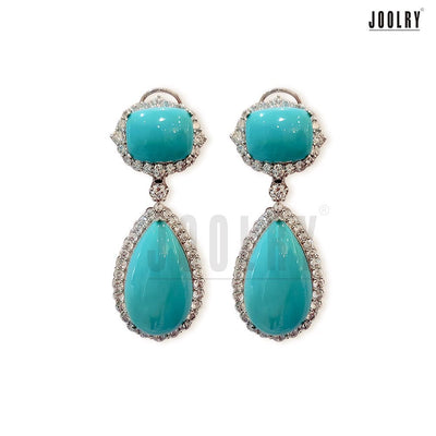 Turquoise  And Aqua Treasure Box Earrings